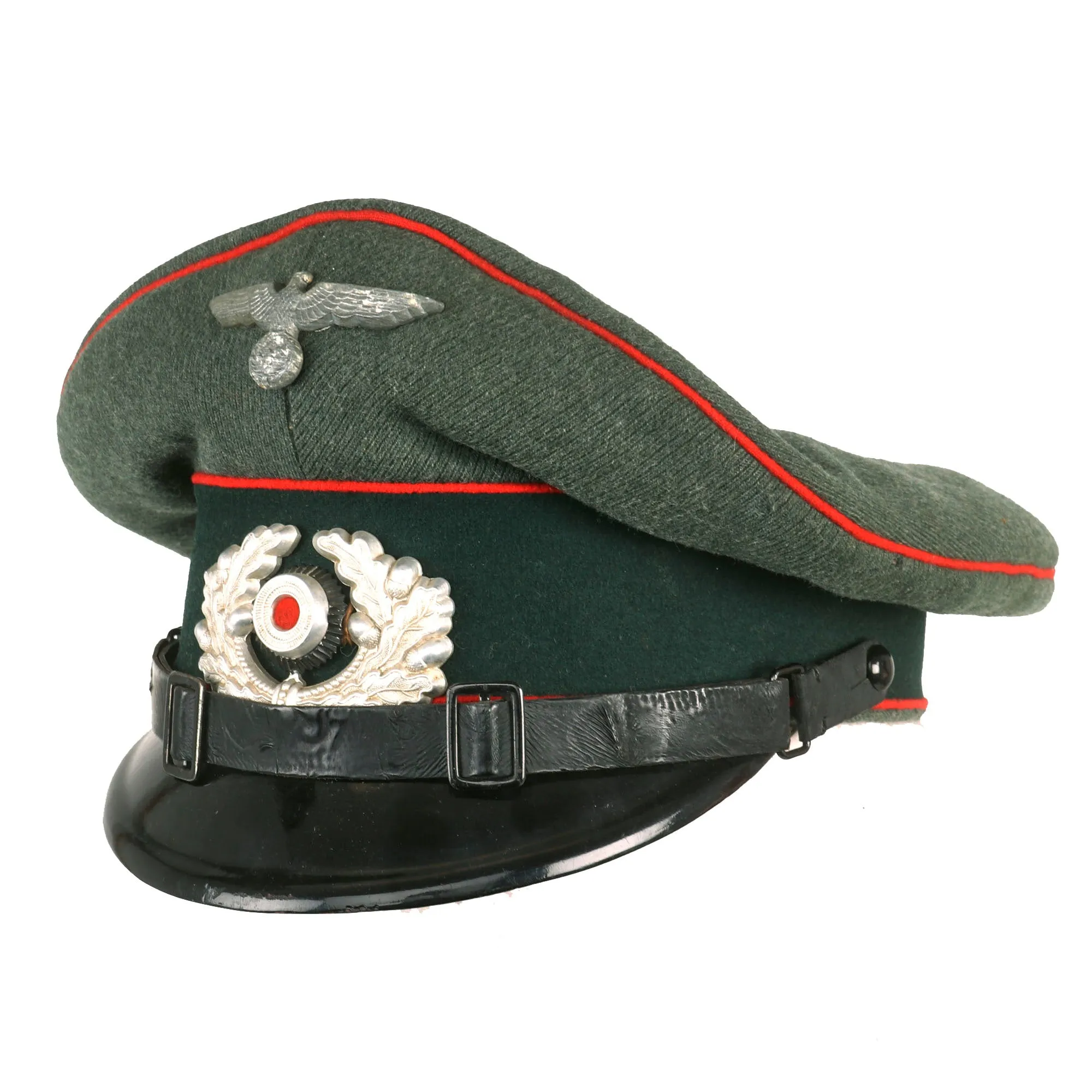Original German WWII 1938 Dated Heer 97th Artillery Regiment EM/NCO Schirmmütze Visor Crush Cap by Wilhelm Wethekam - Size 56
