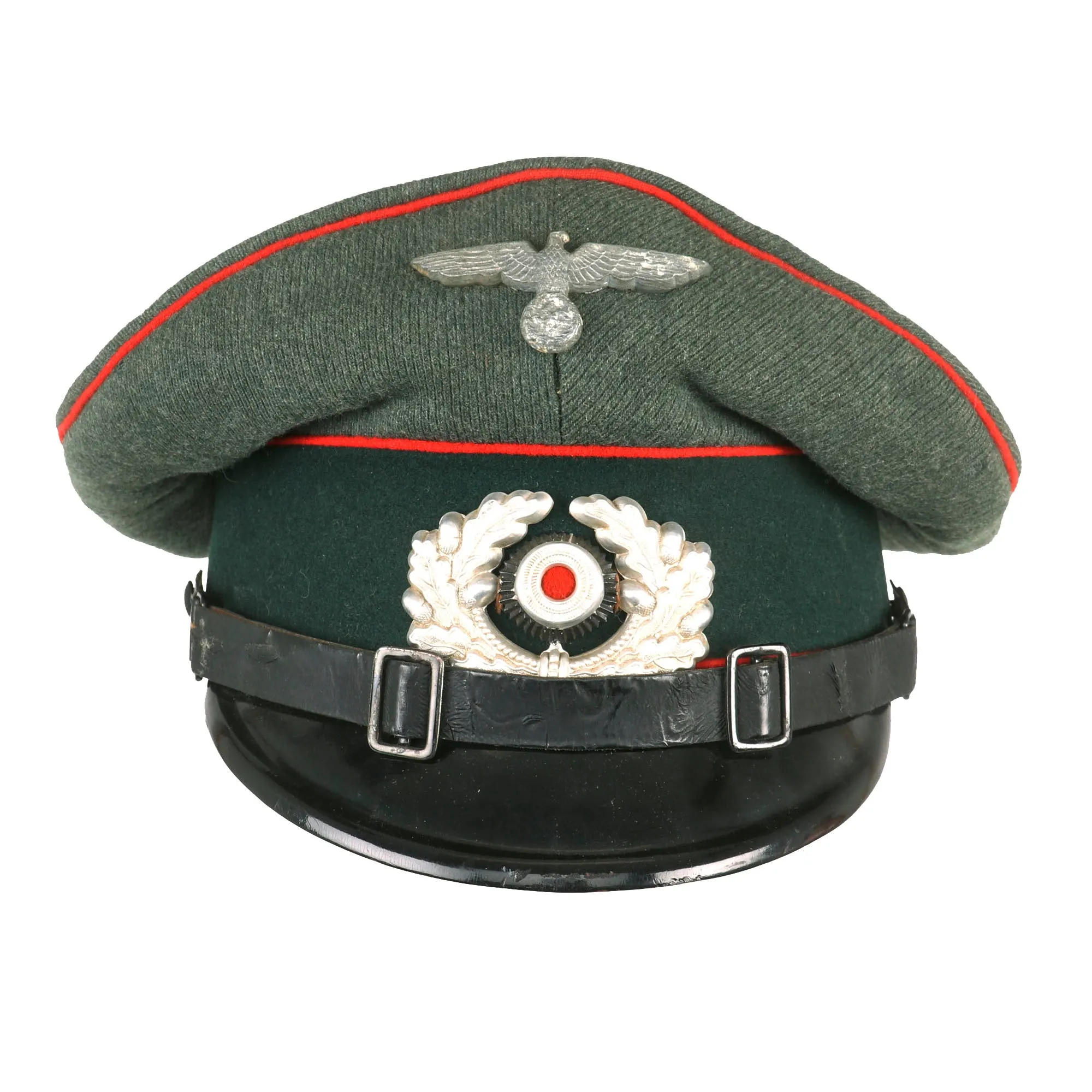 Original German WWII 1938 Dated Heer 97th Artillery Regiment EM/NCO Schirmmütze Visor Crush Cap by Wilhelm Wethekam - Size 56