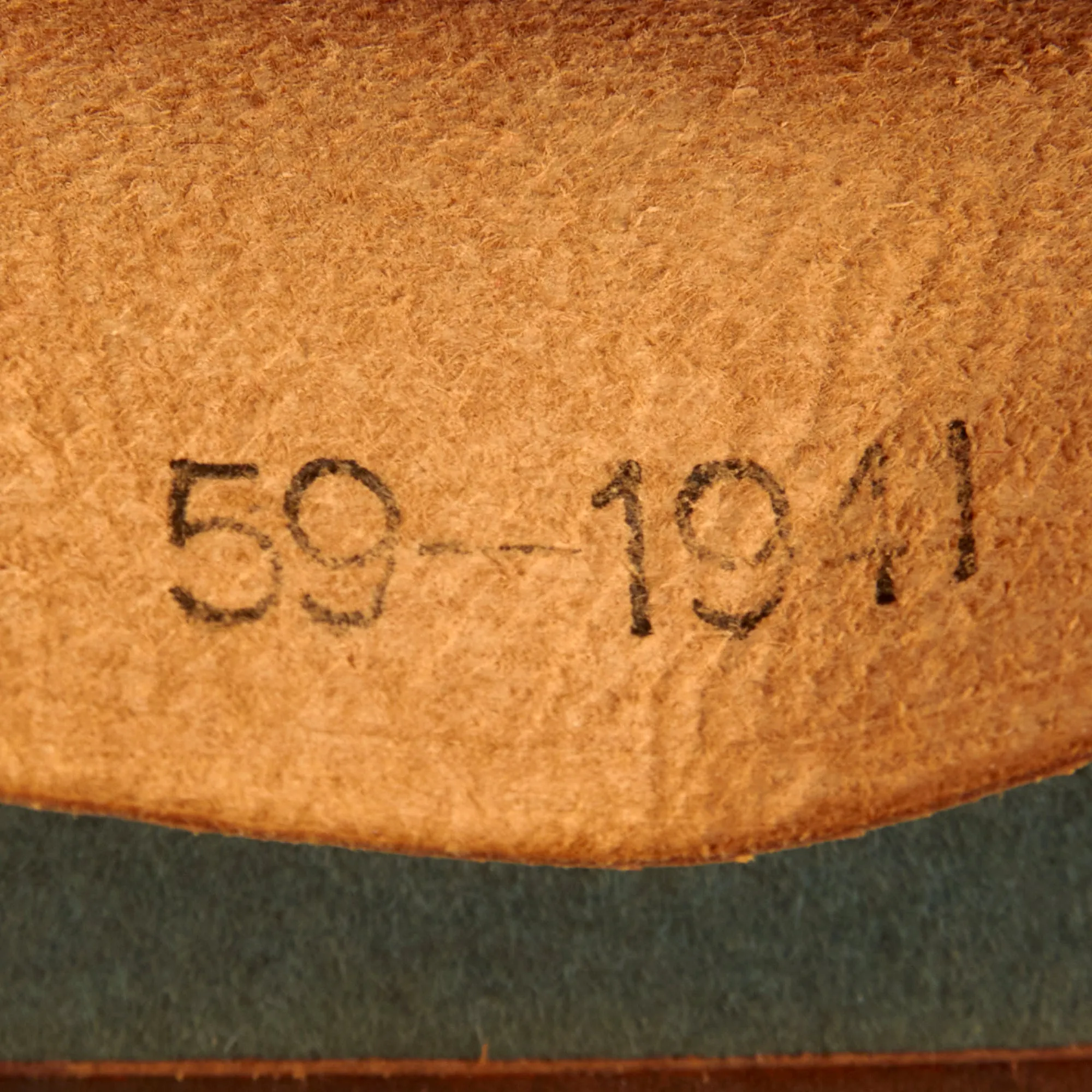 Original German WWII 1941 Dated 2nd Model Afrikakorps DAK Sun Helmet by JHS with Eye Shields - Size 59cm