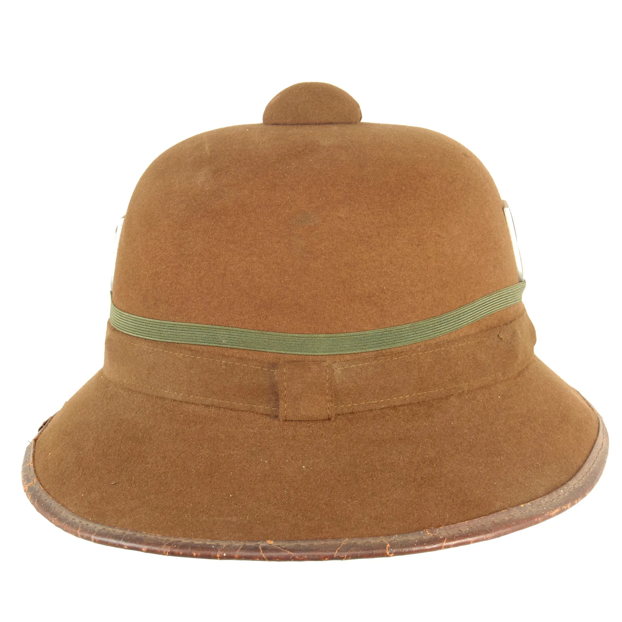 Original German WWII 1941 Dated 2nd Model Afrikakorps DAK Sun Helmet by JHS with Eye Shields - Size 59cm