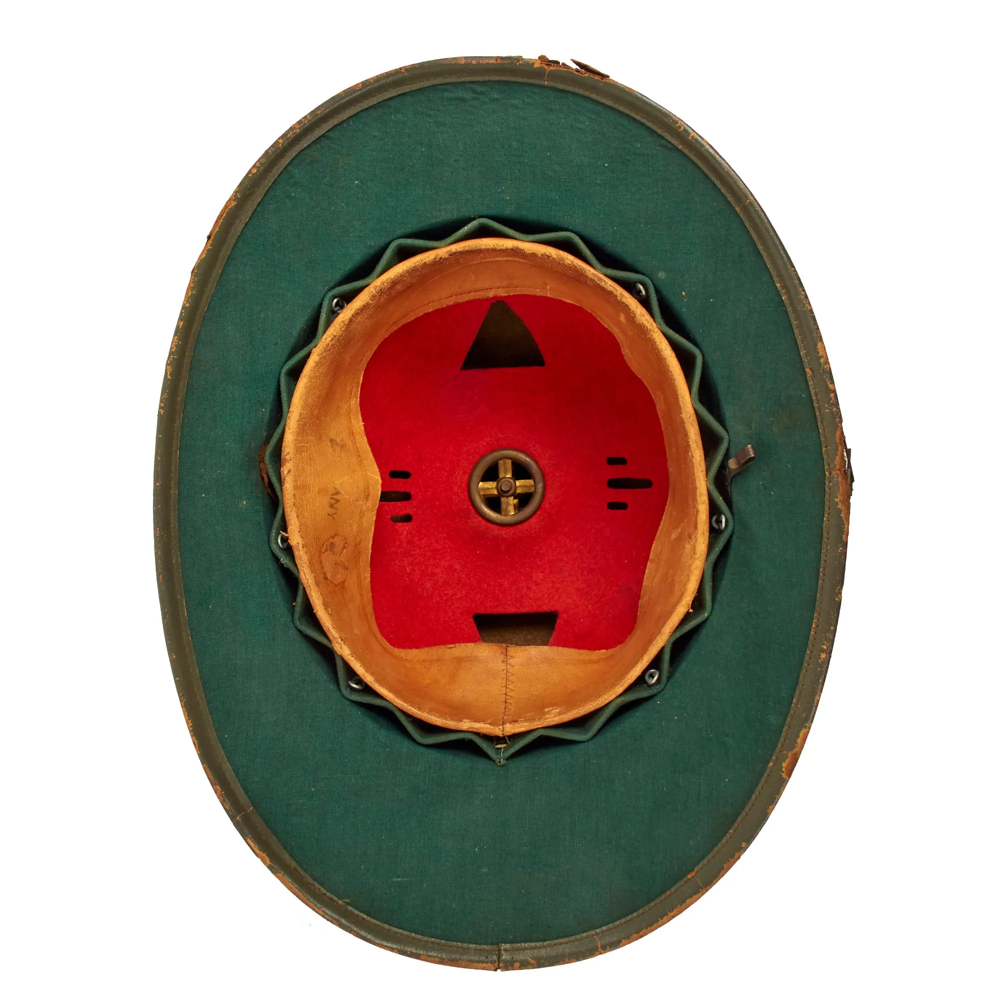 Original German WWII 1942 dated 2nd Model Afrikakorps DAK Sun Helmet by APN with Badges & Ultrasin Goggles - size 55