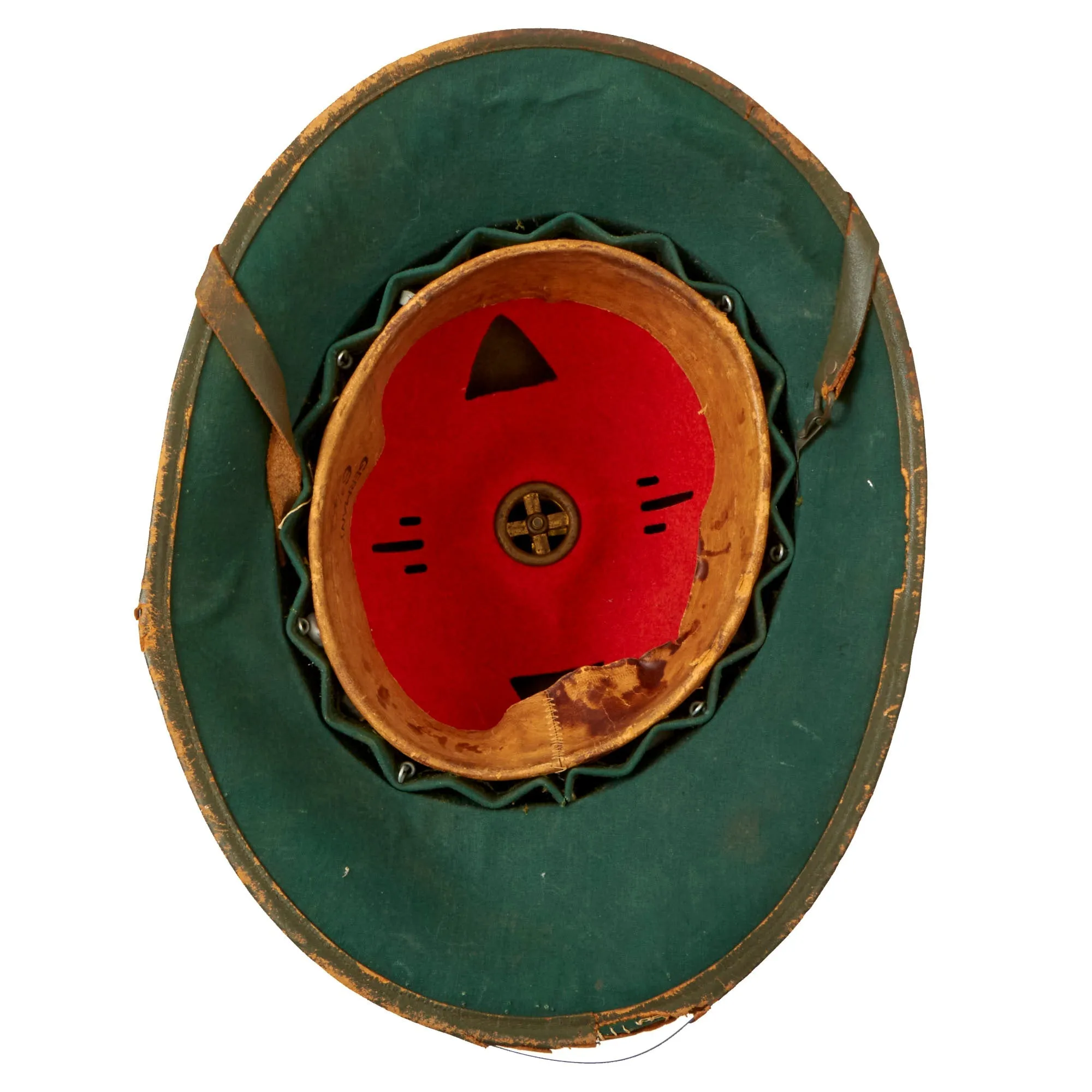 Original German WWII 1942 dated 2nd Model Afrikakorps DAK Sun Helmet by APN with Eye Shields - size 55