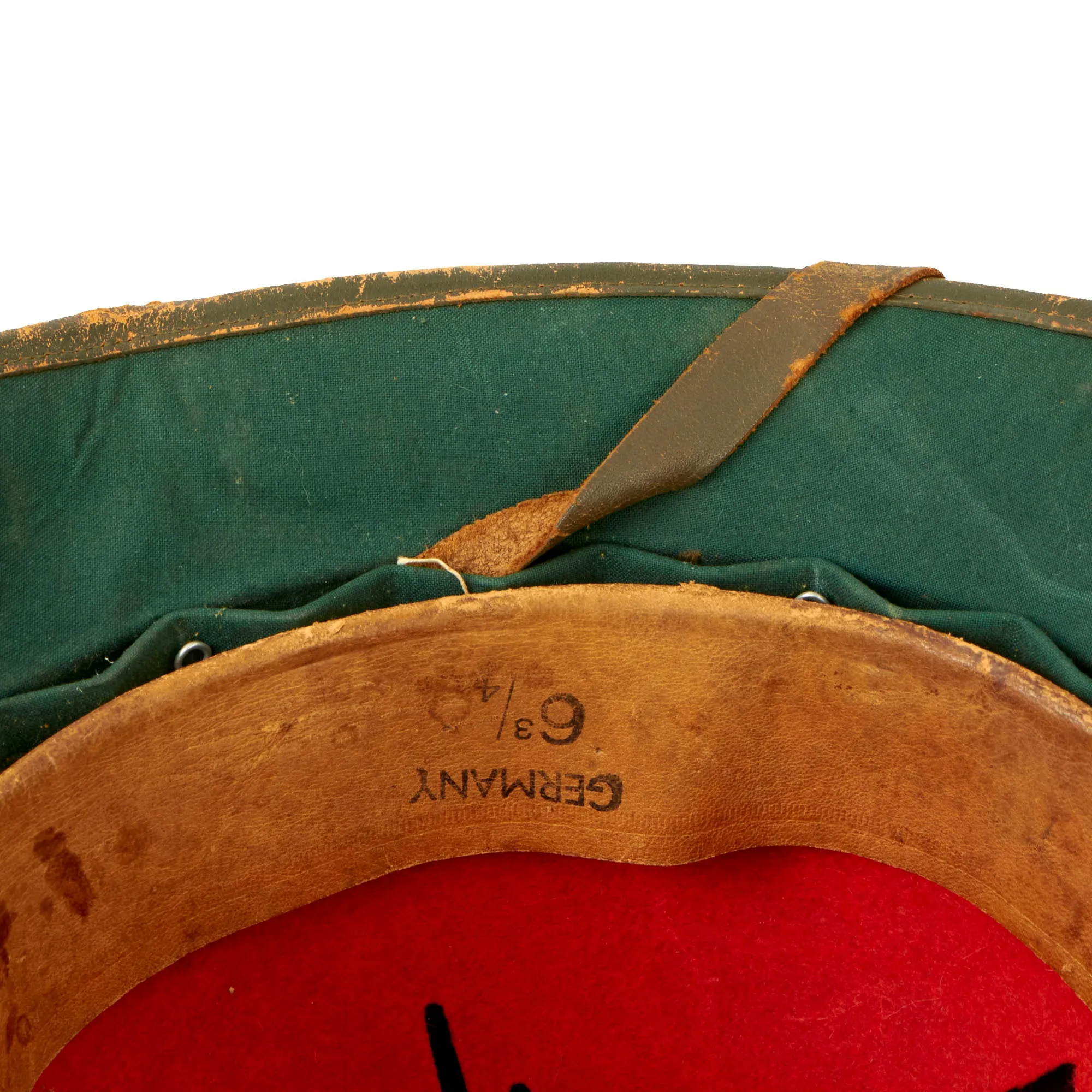 Original German WWII 1942 dated 2nd Model Afrikakorps DAK Sun Helmet by APN with Eye Shields - size 55