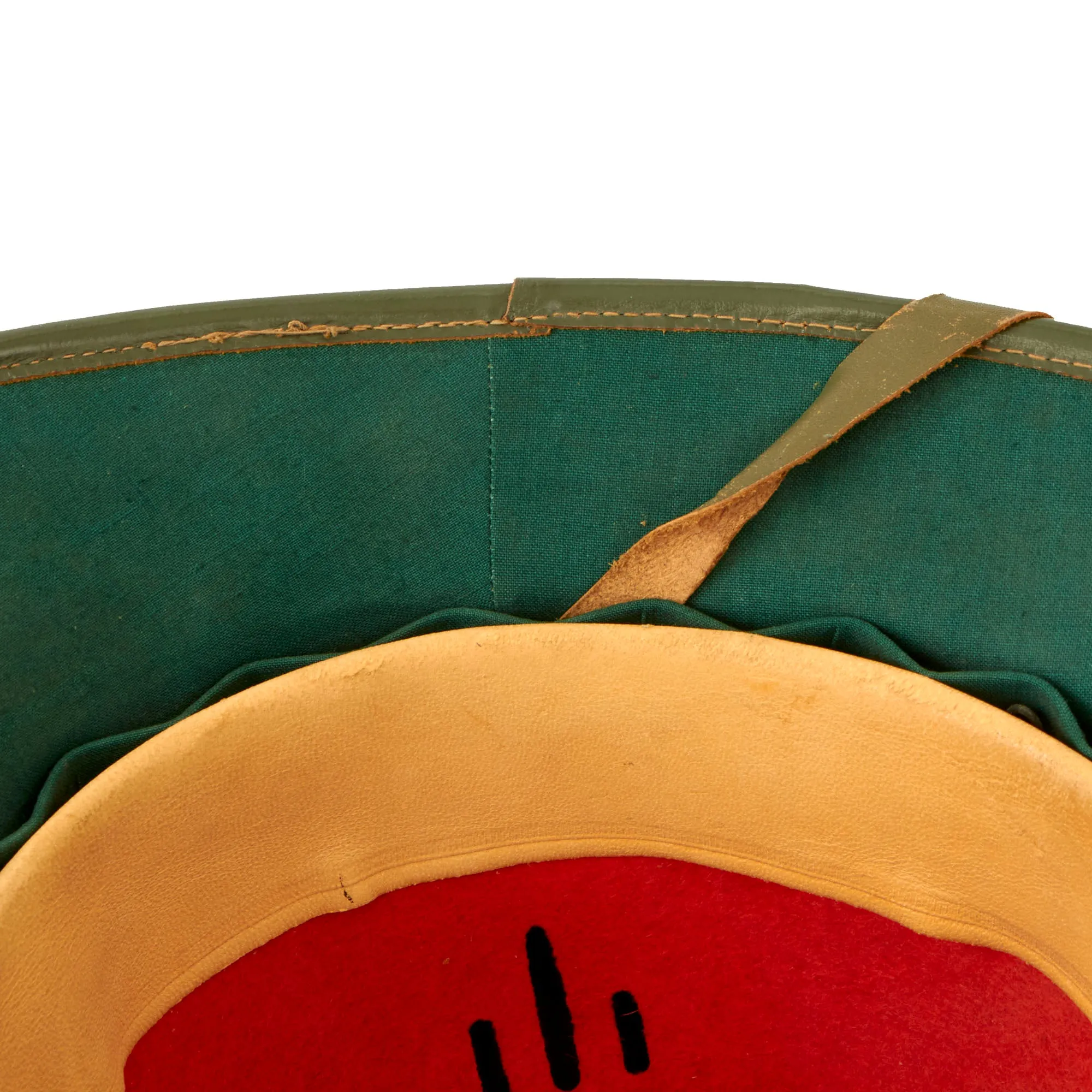 Original German WWII 1942 dated 2nd Model Afrikakorps DAK Sun Helmet by F.ST.L with Eye Shields - size 56