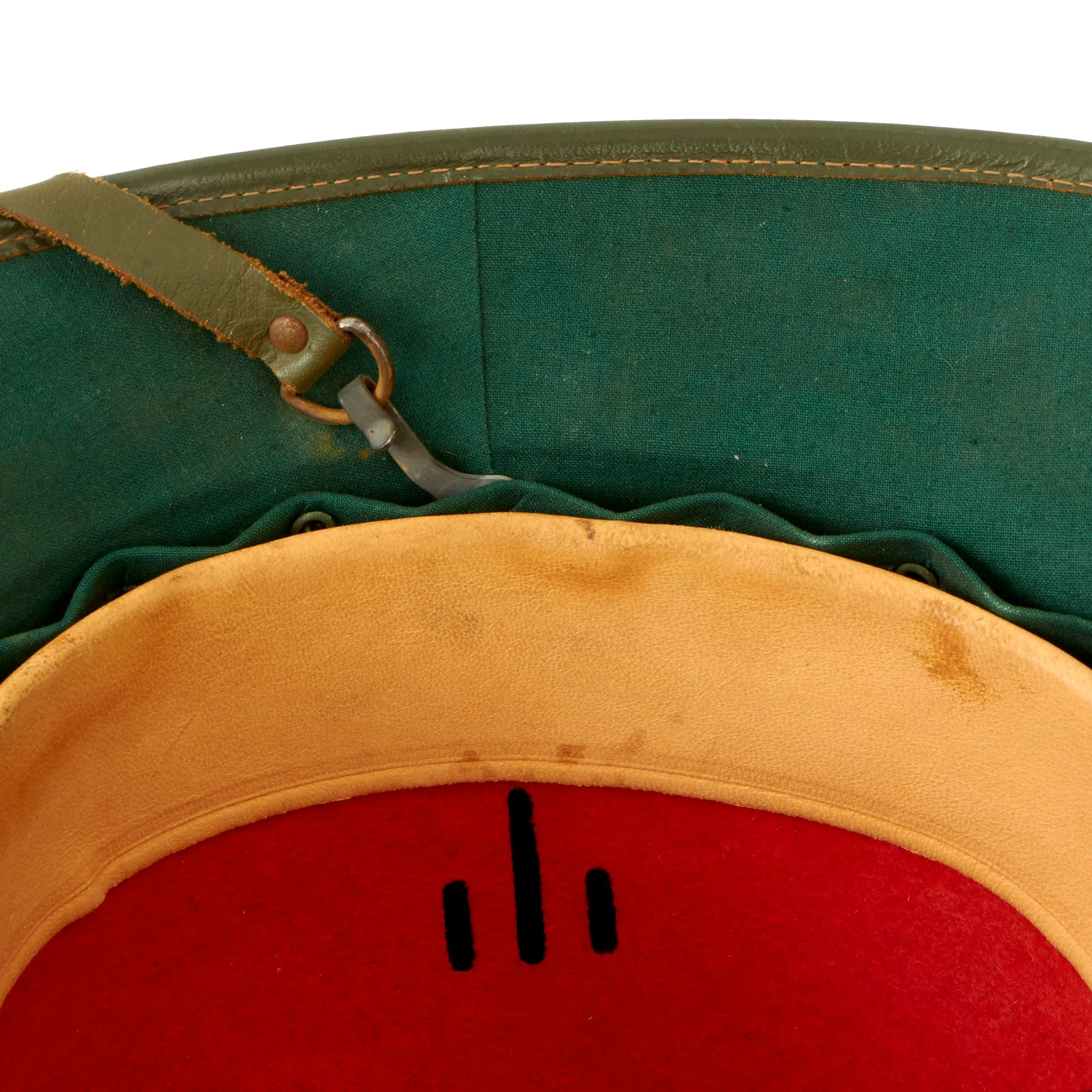Original German WWII 1942 dated 2nd Model Afrikakorps DAK Sun Helmet by F.ST.L with Eye Shields - size 56