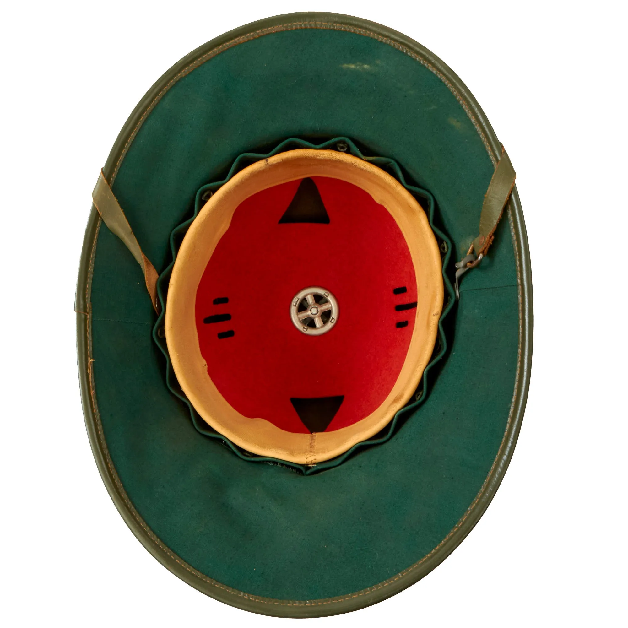 Original German WWII 1942 dated 2nd Model Afrikakorps DAK Sun Helmet by F.ST.L with Eye Shields - size 56