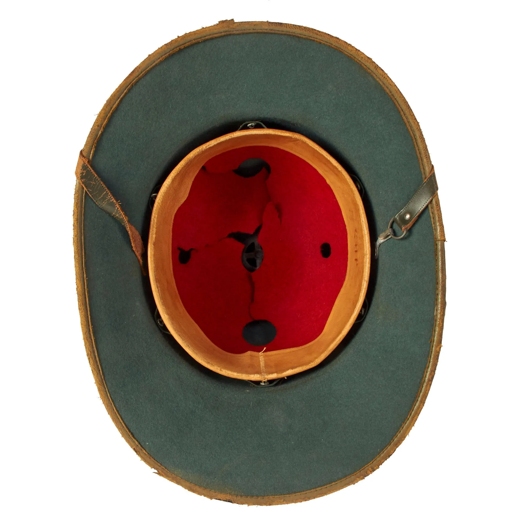 Original German WWII 1942 dated 2nd Model Afrikakorps DAK Sun Helmet by JHS with Badges & Ultrasin Goggles - size 57