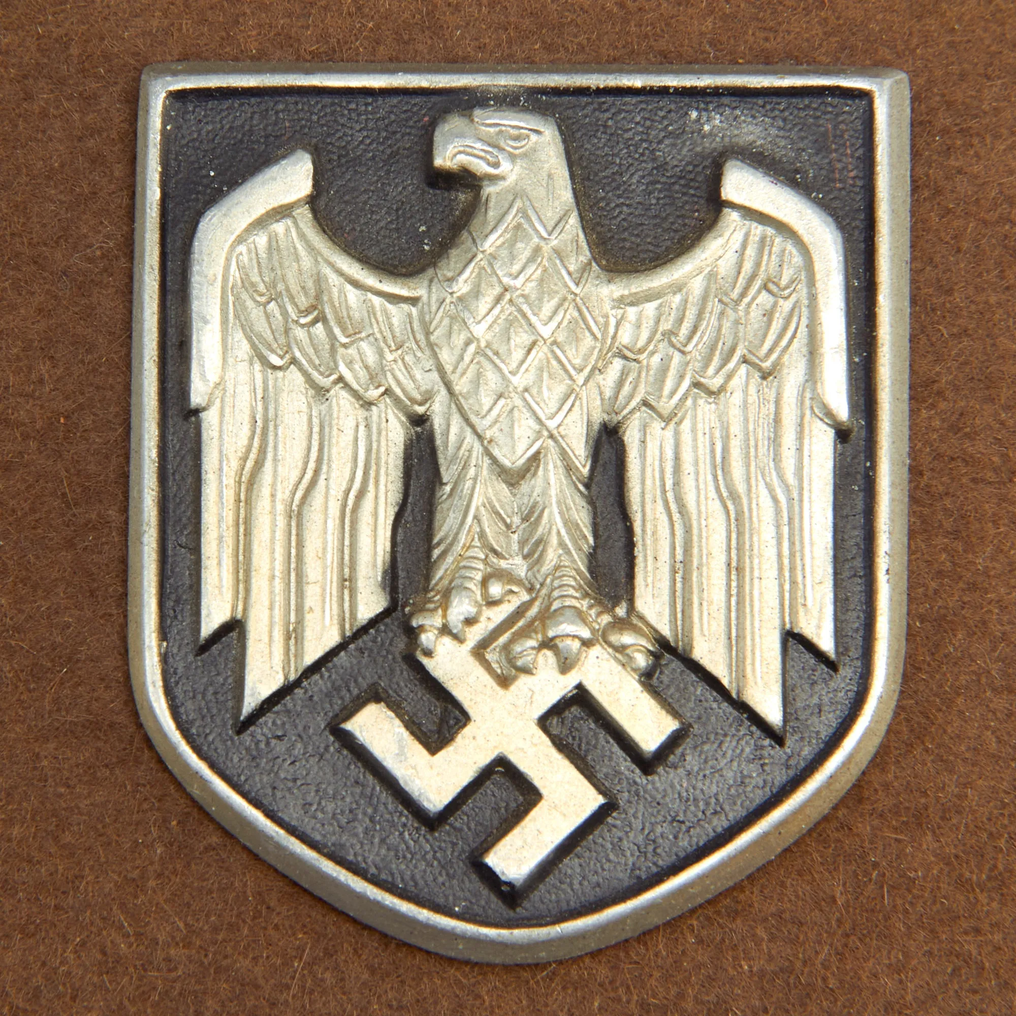 Original German WWII 1942 dated 2nd Model Afrikakorps DAK Sun Helmet by JHS with Badges & Ultrasin Goggles - size 57