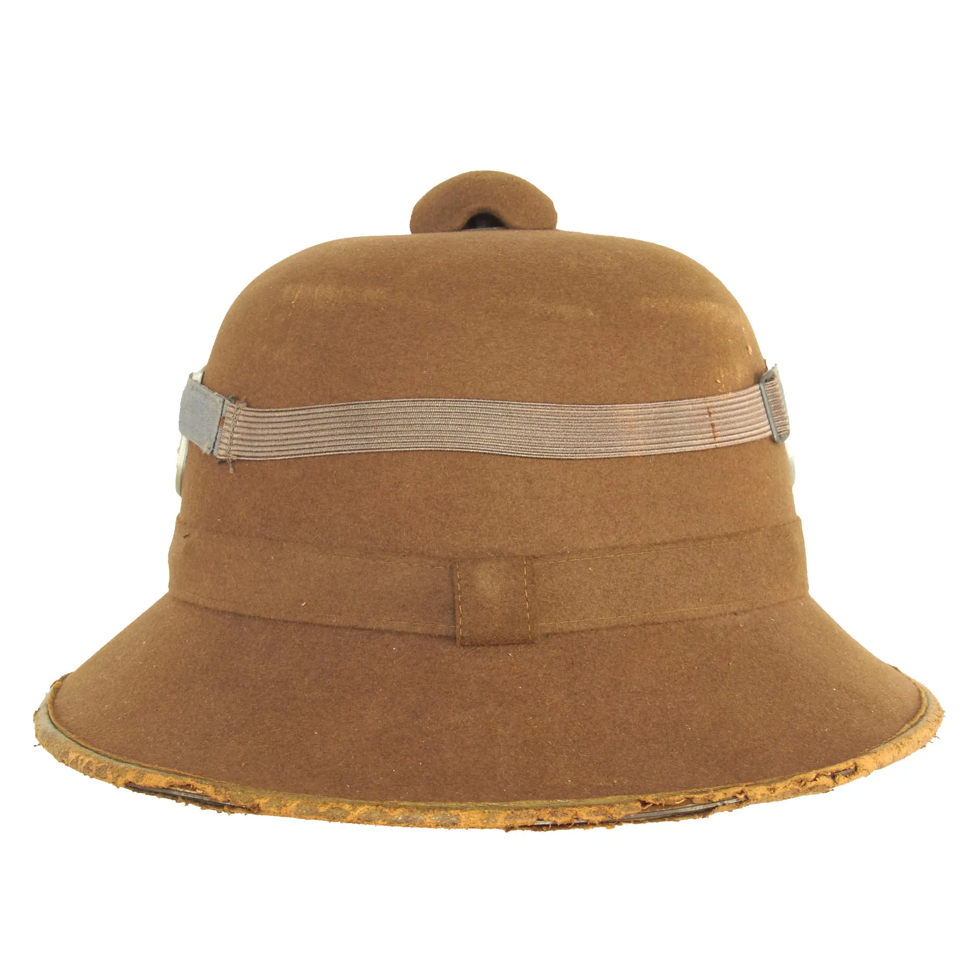 Original German WWII 1942 dated 2nd Model Afrikakorps DAK Sun Helmet by JHS with Badges & Ultrasin Goggles - size 57