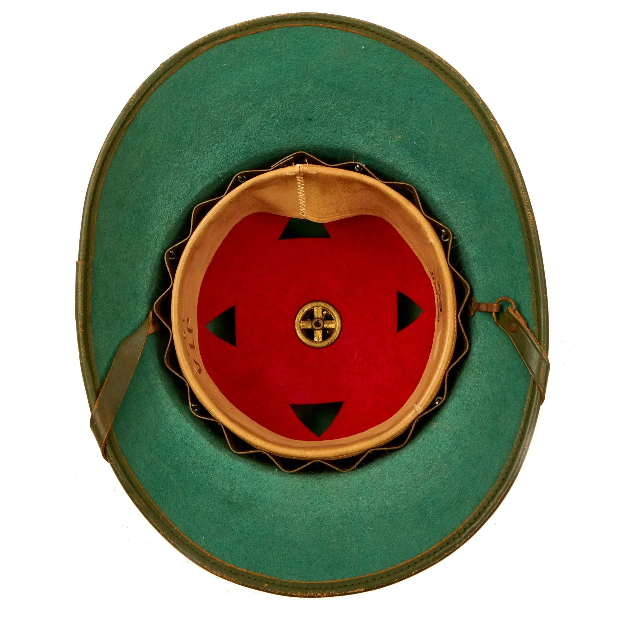 Original German WWII 1942 dated 2nd Model Afrikakorps DAK Sun Helmet by JTA with Badges & Ultrasin Goggles - size 56