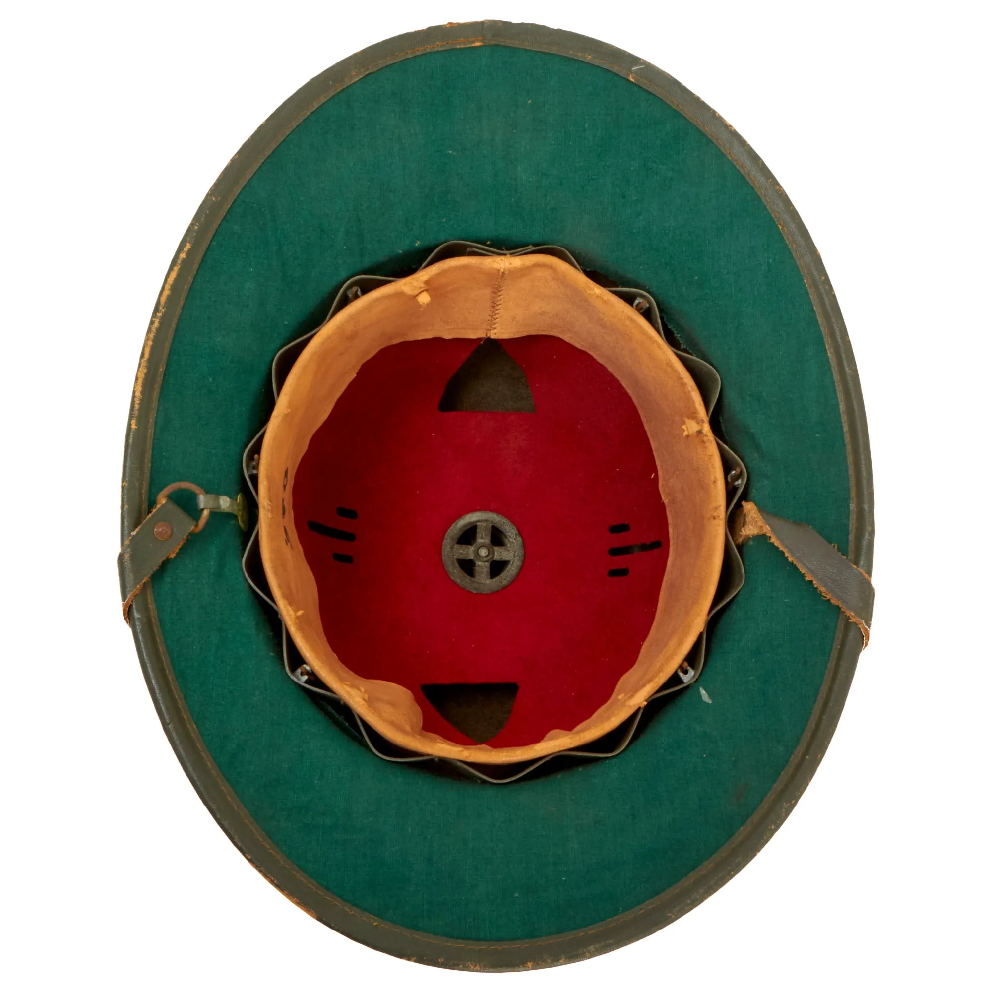 Original German WWII 1942 dated 2nd Model Afrikakorps DAK Sun Helmet by R & C. with Badges - size 57