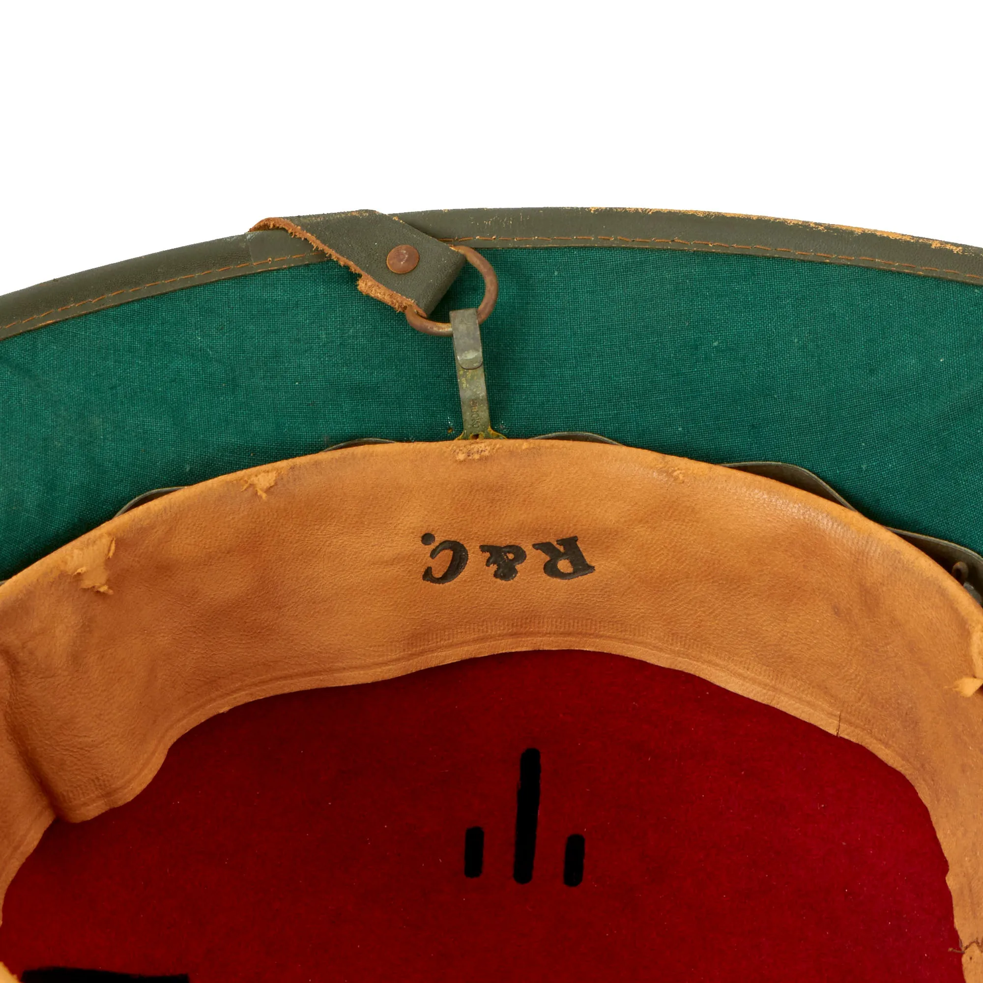 Original German WWII 1942 dated 2nd Model Afrikakorps DAK Sun Helmet by R & C. with Badges - size 57