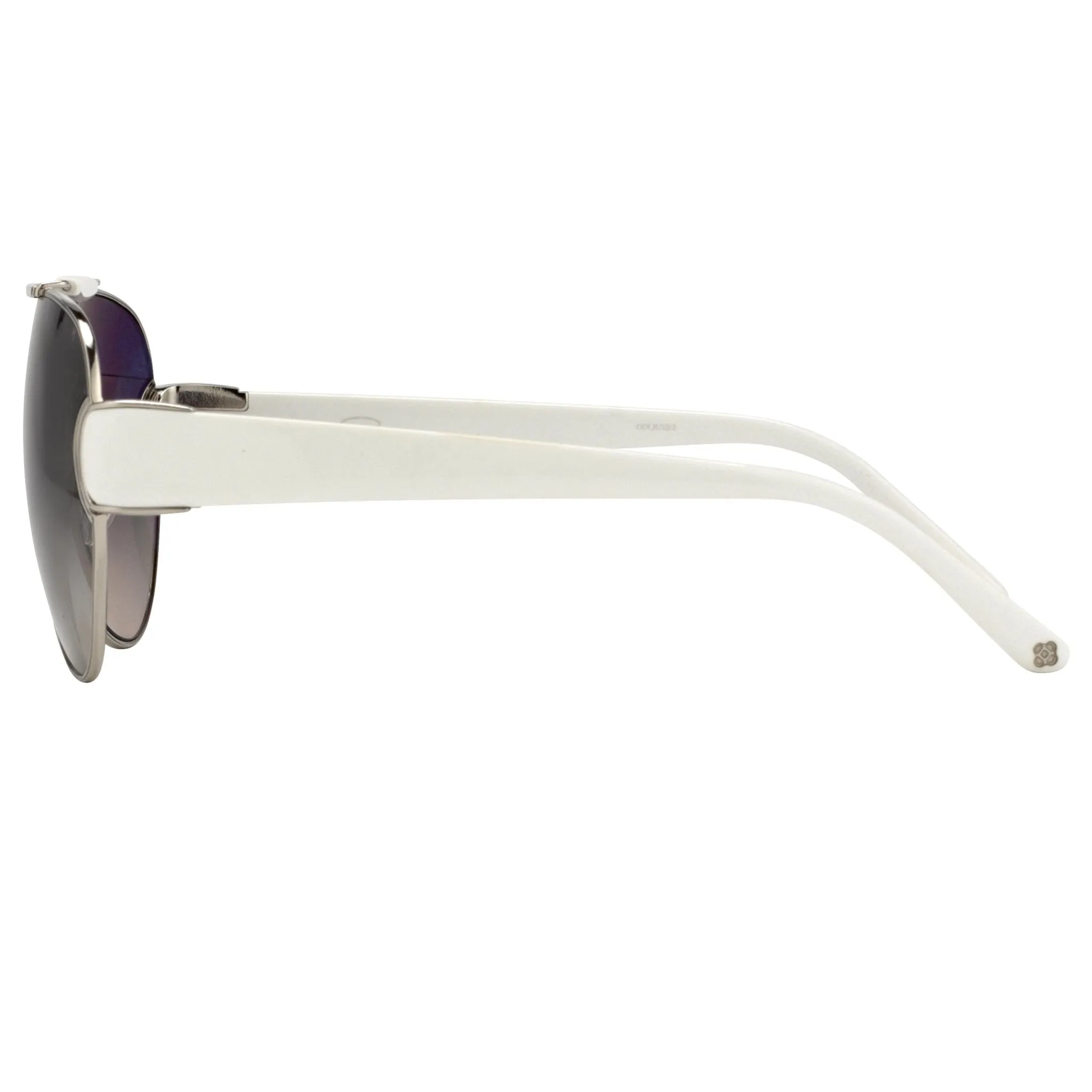 Oscar De La Renta Sunglasses Oversized Silver and Dark Grey