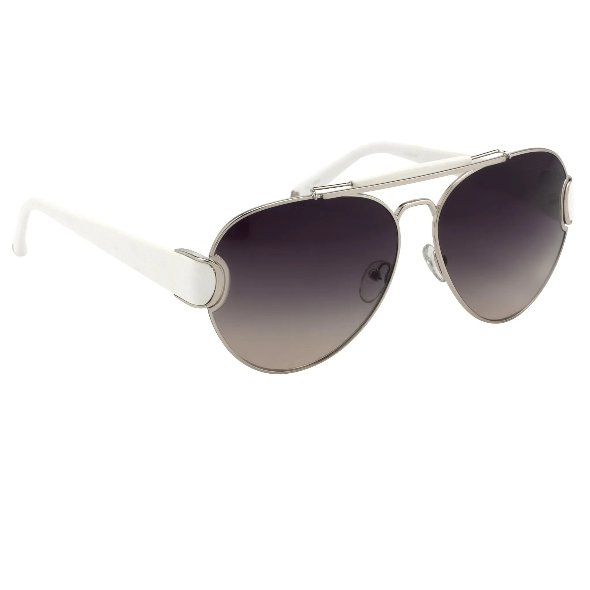 Oscar De La Renta Sunglasses Oversized Silver and Dark Grey