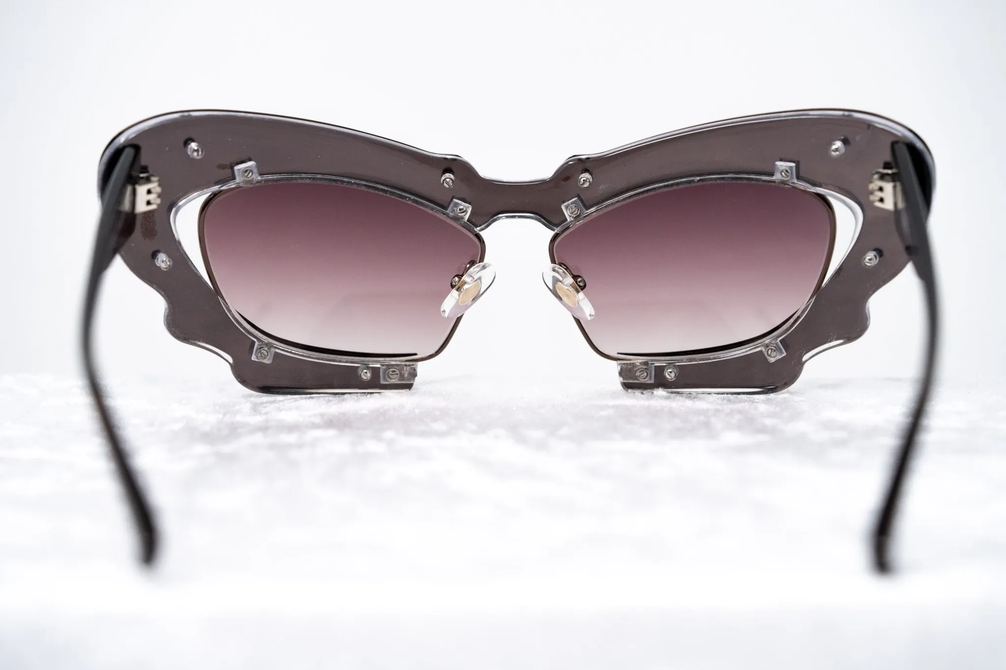 Prabal Gurung Sunglasses Cat Eye Special Chocolate Bronze and Red