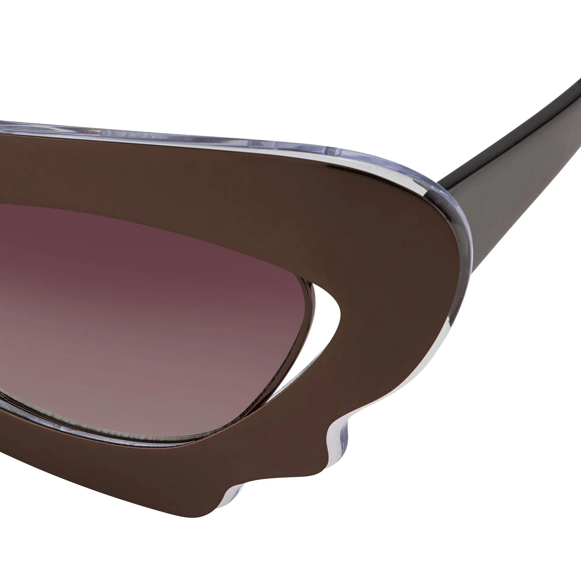 Prabal Gurung Sunglasses Cat Eye Special Chocolate Bronze and Red