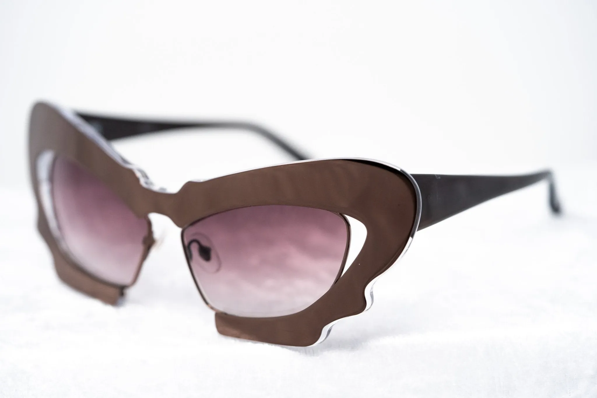 Prabal Gurung Sunglasses Cat Eye Special Chocolate Bronze and Red