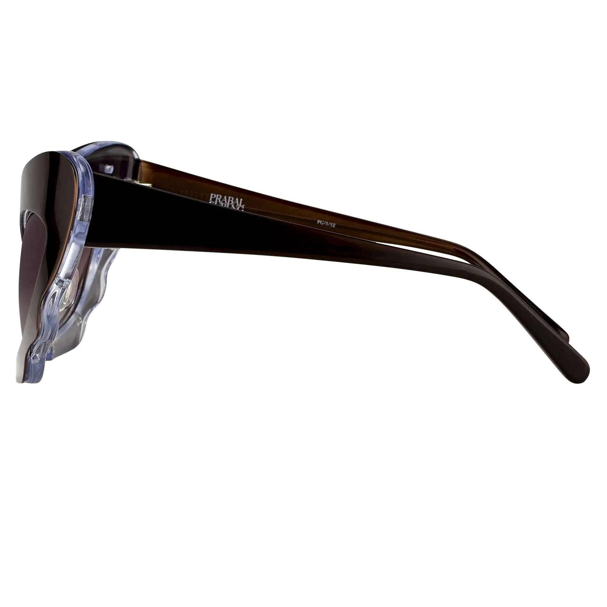 Prabal Gurung Sunglasses Cat Eye Special Chocolate Bronze and Red
