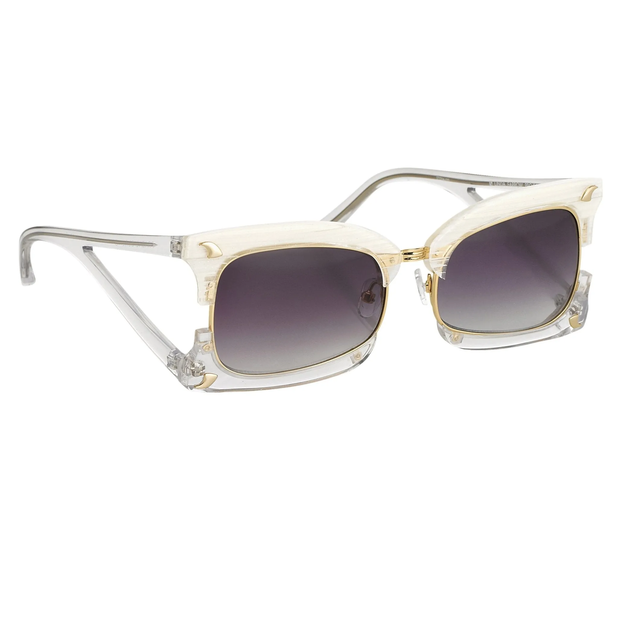 Prabal Gurung Sunglasses Rectangular White and Purple