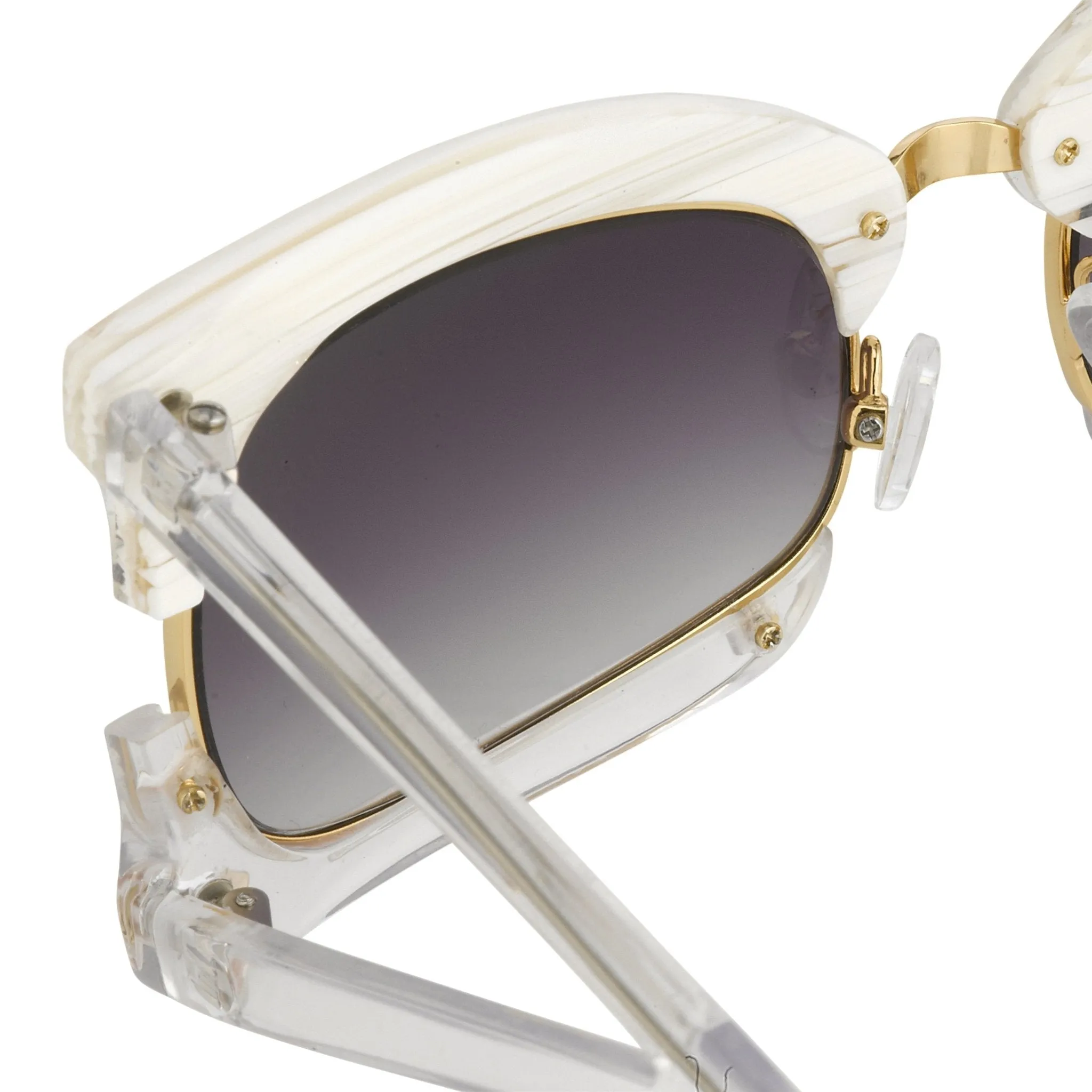 Prabal Gurung Sunglasses Rectangular White and Purple