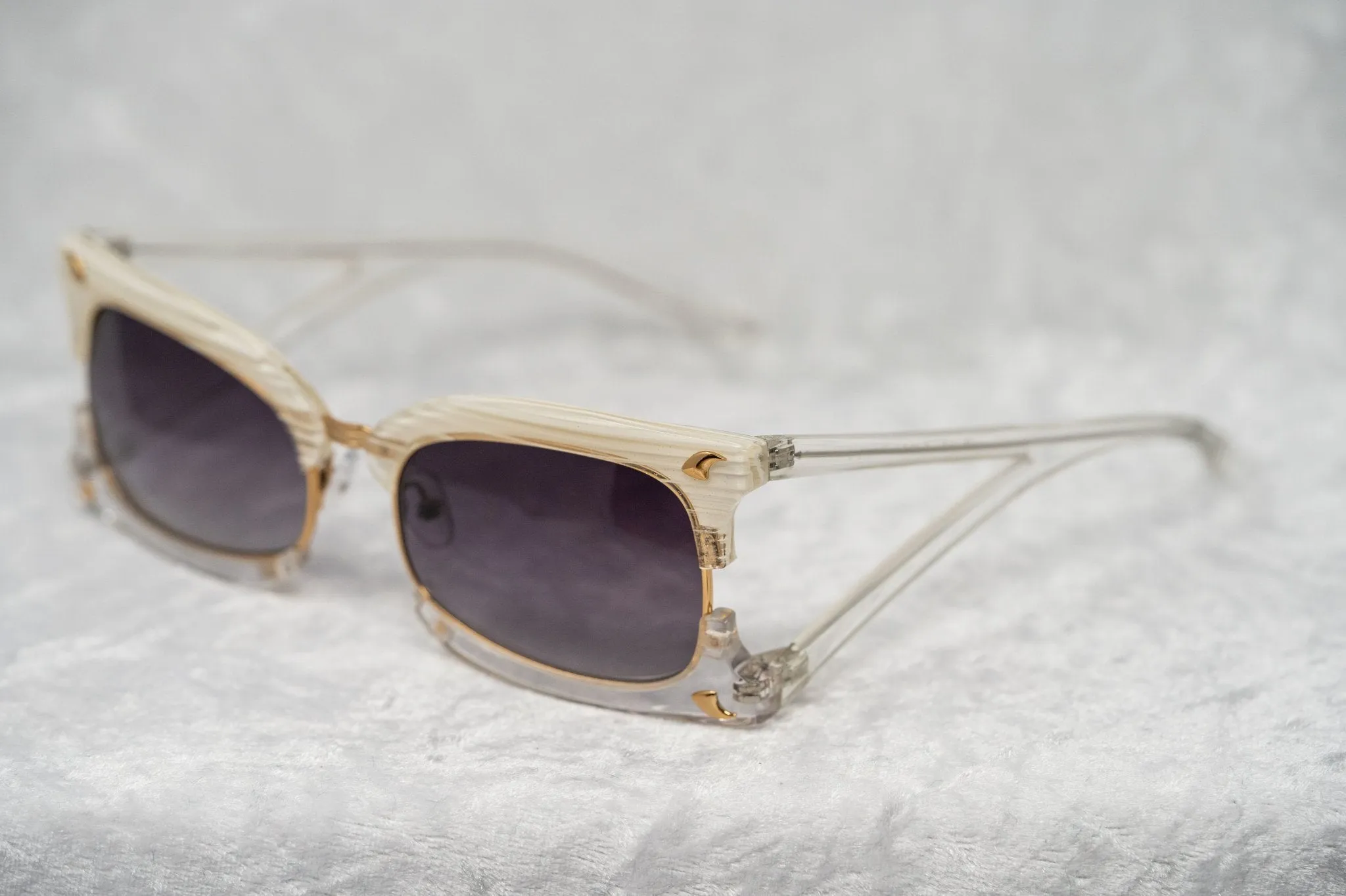 Prabal Gurung Sunglasses Rectangular White and Purple