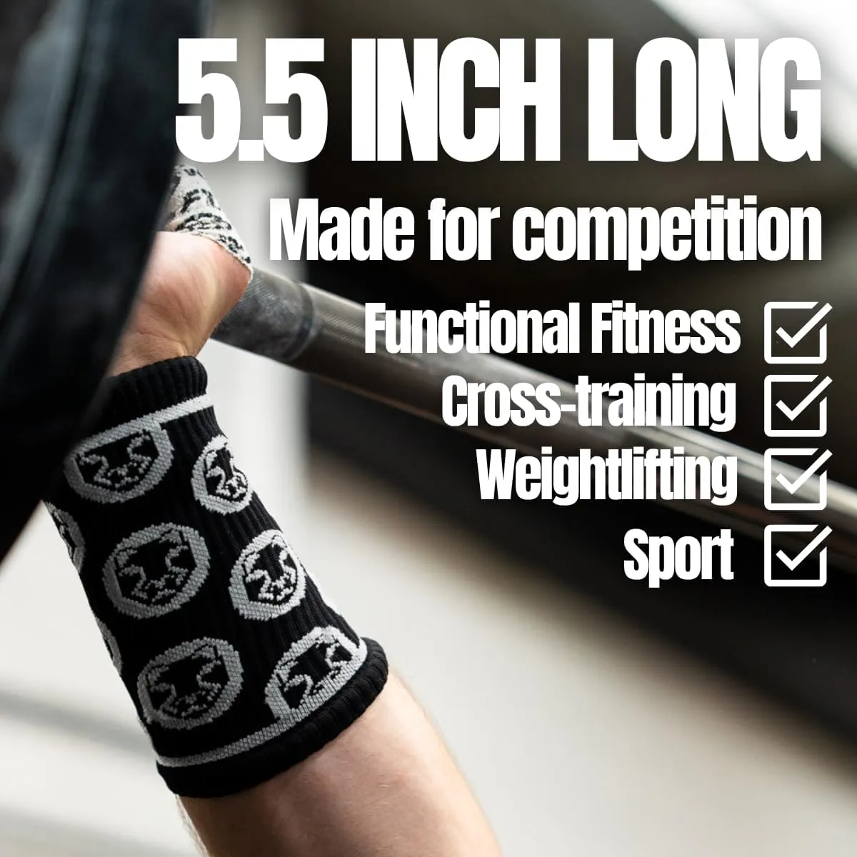 Premium Sweat Bands Wristbands for Weightlifting & Cross Training - Moisture-Wicking, Non-Slip, and Comfortable - Long Wrist bands 14cm / 5.5 inches - Fabric Wristbands for Men & Women