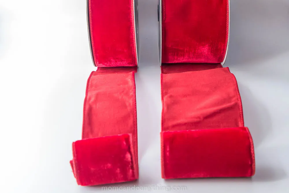 Red Velvet WIRED Designer Ribbon, 2.5 Inch by 10 yards
