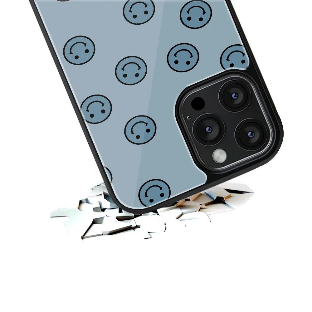 Smile Spectrum Blue Phone Cover | Glass Case