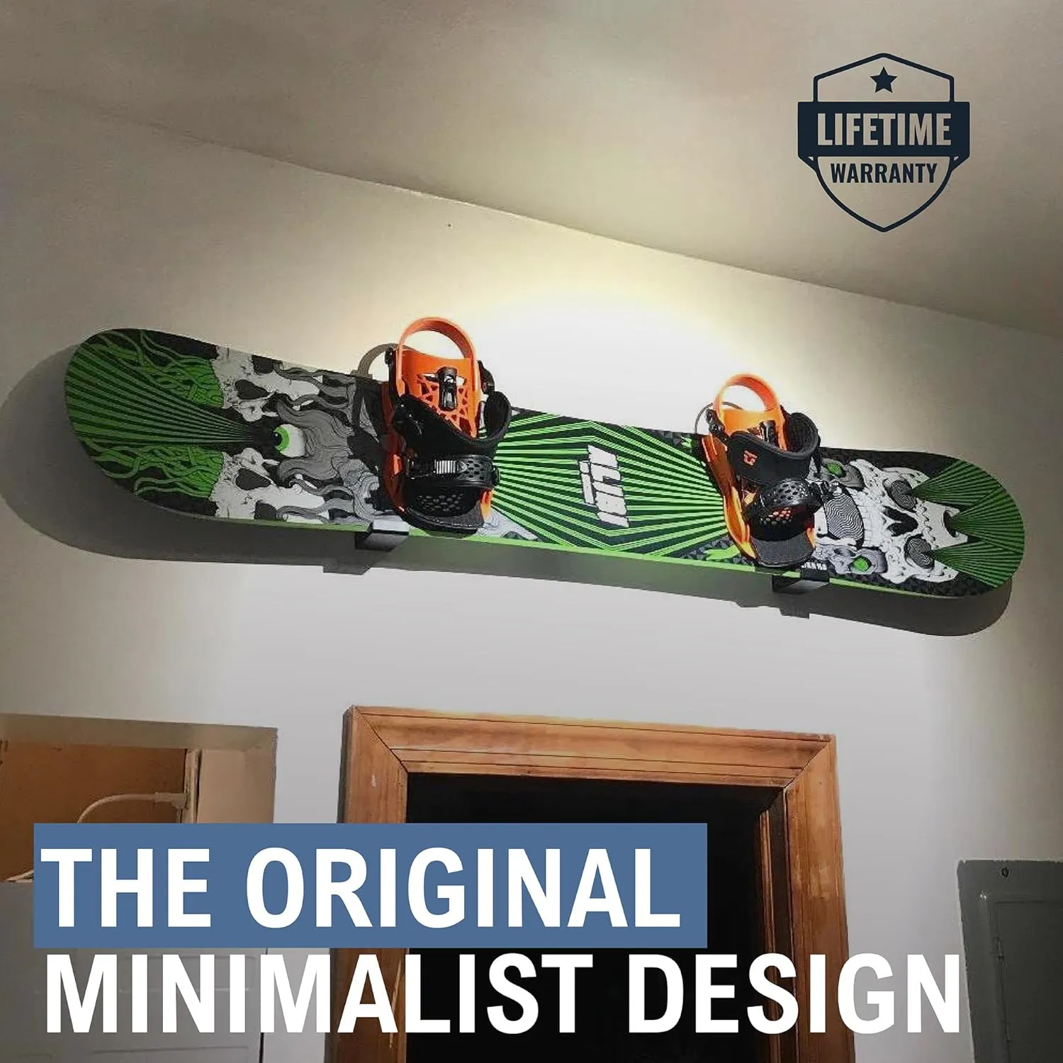 StoreYourBoard Minimalist Snowboard Display Rack, Wall Mount Storage