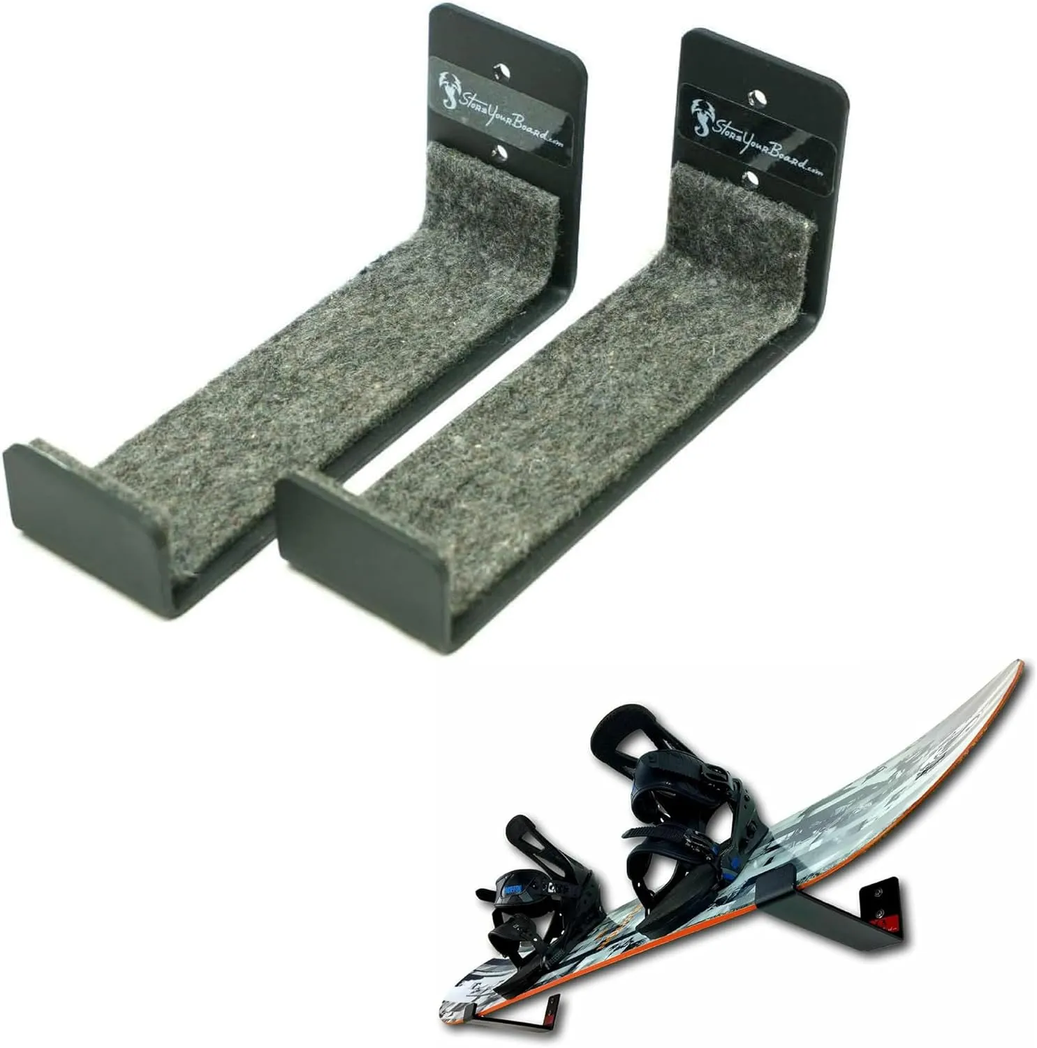 StoreYourBoard Minimalist Snowboard Display Rack, Wall Mount Storage