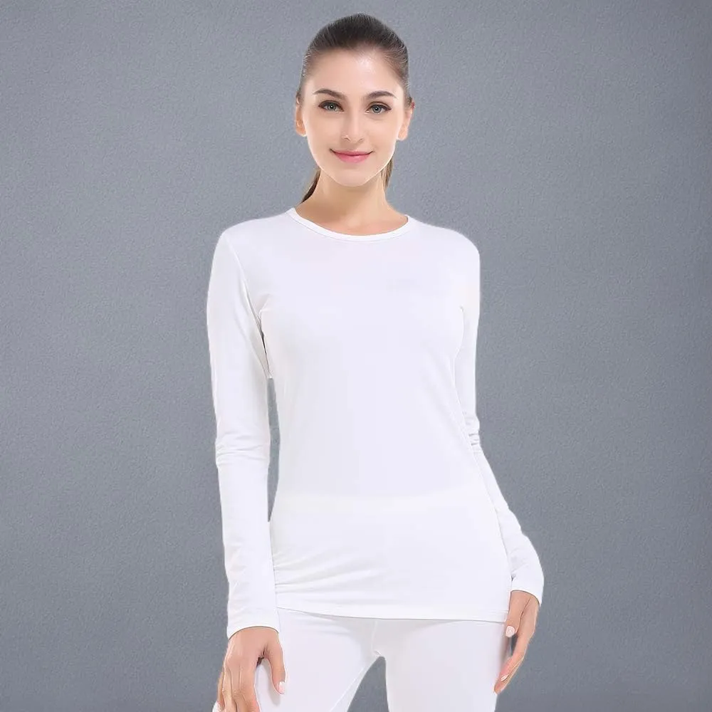 Subuteay Womens Thermal Tops Turtleneck Crew Neck Fleece Lined Shirt Long Sleeve Base Layer Undershirt