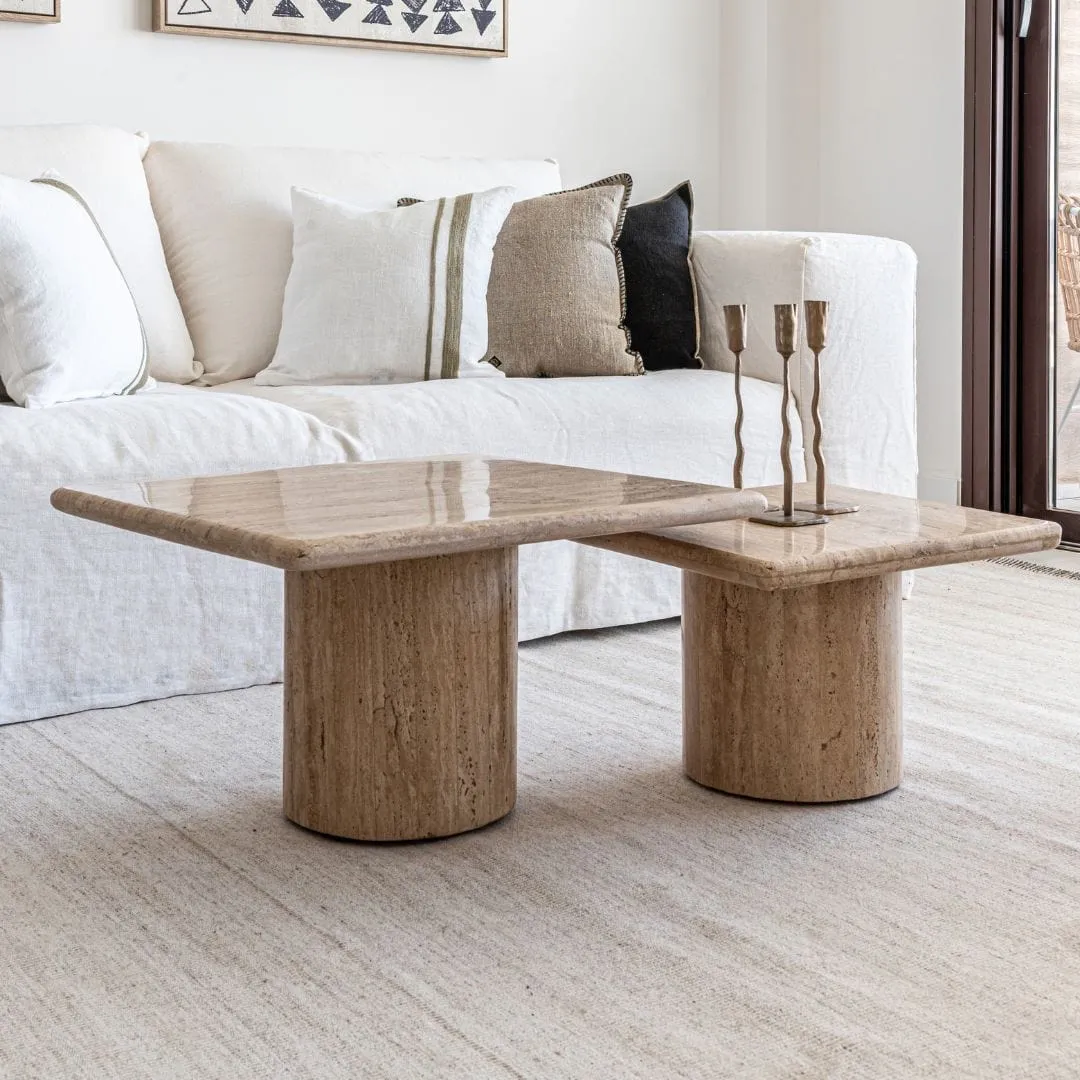 Travertine Coffee table | 60x60x30cm
