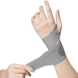 Ultra Thin Wrist Brace Support for Carpal Tunnel, Breathable Wrist Band Adjustable velcro straps for Wrist Wraps, Stabilizer for Tendonitis, Arthrits Pain Relieving Gray 2 Piece