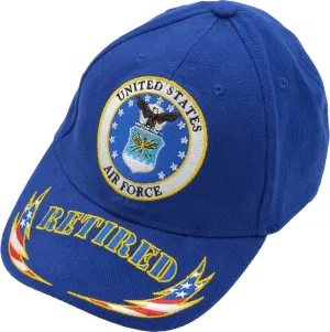 United States Air Force Retired Blue Hat Cap USAF ,Blue ,One Size