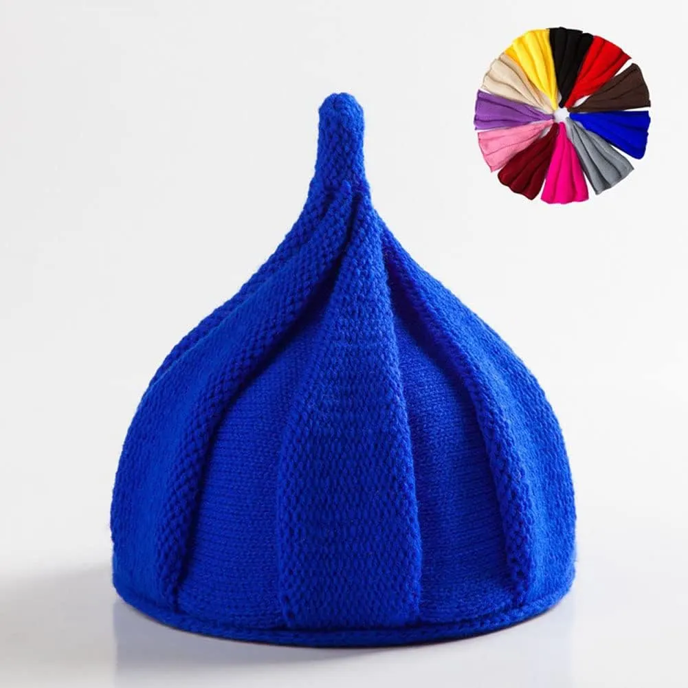 Women Winter Knitted Cone Hat Warm Skull Beanie Fashionable Hats, 2 Pack