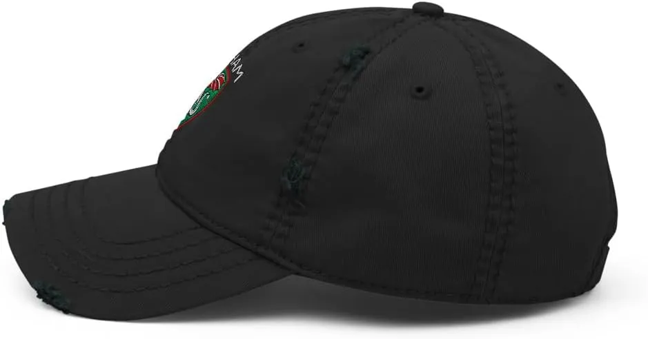 Wrexham AFC Minimalist Dragon Design Embroidered Distressed Dad Hat Soccer Football Cap