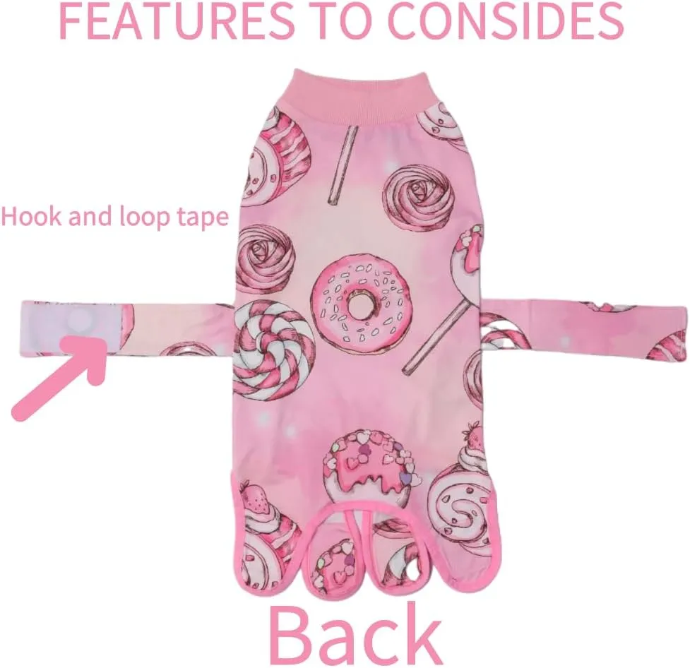 Xqpetlihai Dog Onesie Surgery Recovery Suit for Medium Large Dogs Recovery Shirt for Abdominal Wounds or Skin Diseases Bodysuit Dogs Pajamas(SW,S)
