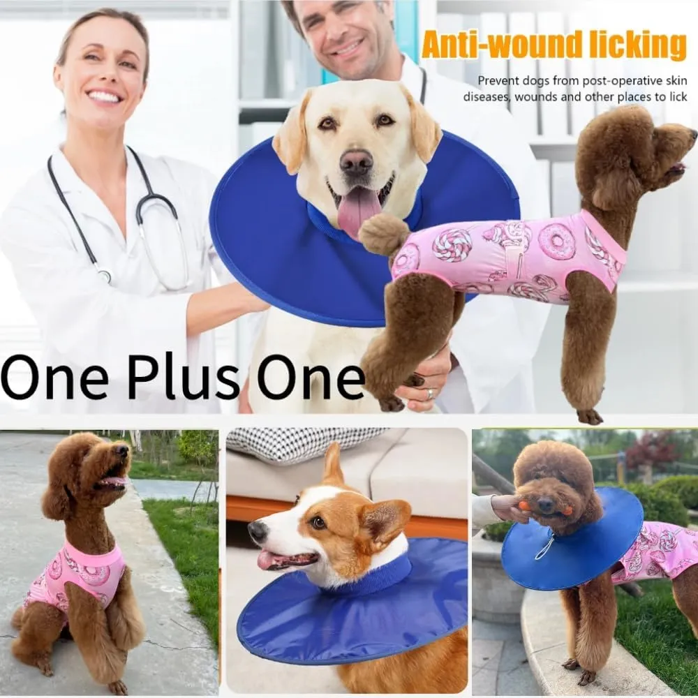 Xqpetlihai Dog Onesie Surgery Recovery Suit for Medium Large Dogs Recovery Shirt for Abdominal Wounds or Skin Diseases Bodysuit Dogs Pajamas(SW,S)