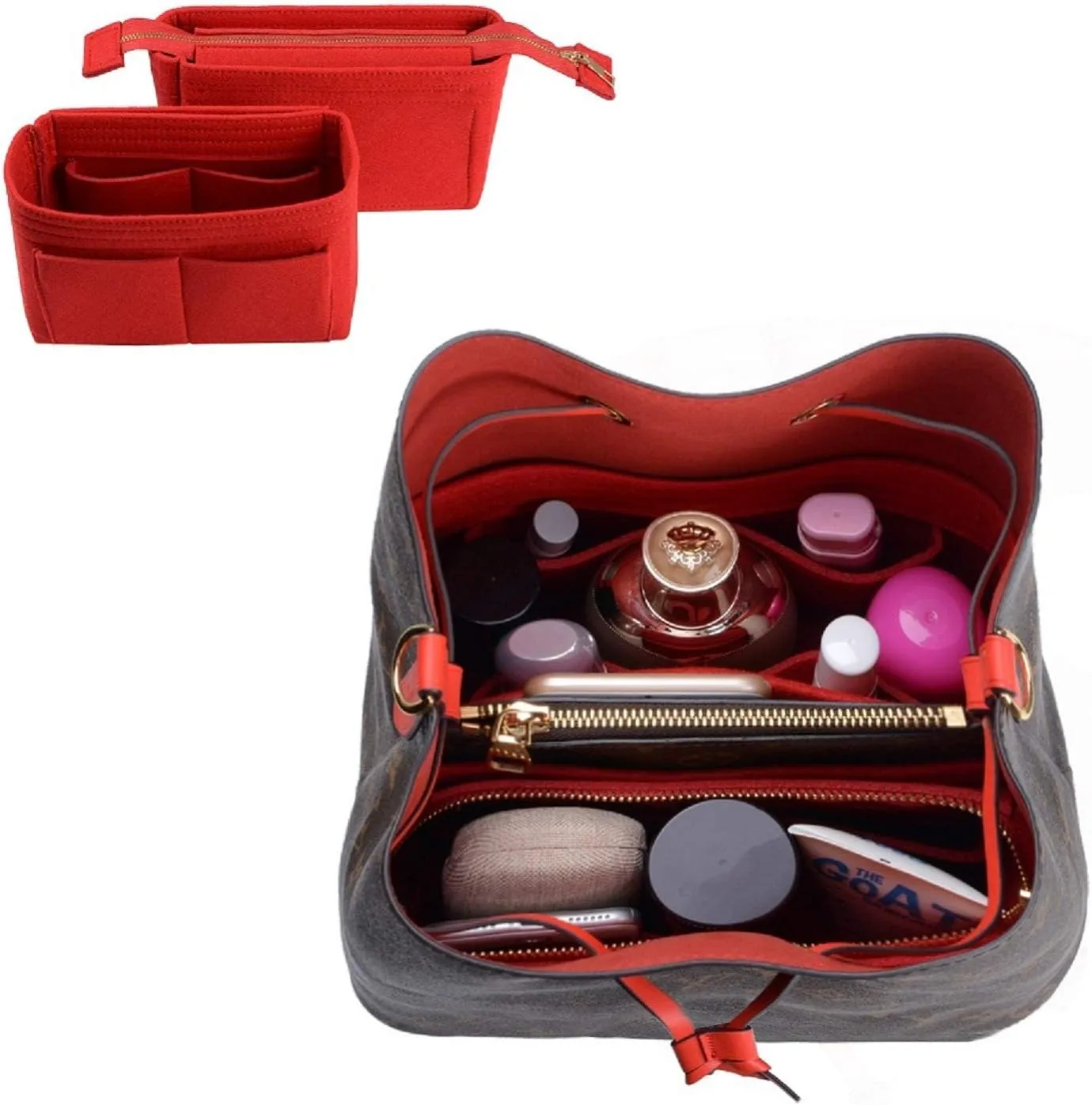 ZTUJO Purse Organizer, Bag Organizer, Insert Purse Organizer With 2 Packs In One Set For LV NeoNoe No Series perfectly
