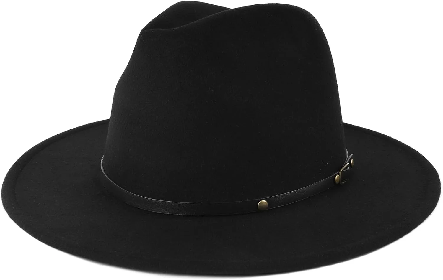 Zylioo 2XL/XL/L Felt Fedora Hats,M/S/XS Wide Brim Dress Hat,Plus Size Warm Panama Hat,Large Brim Jazz Hat for Women Men